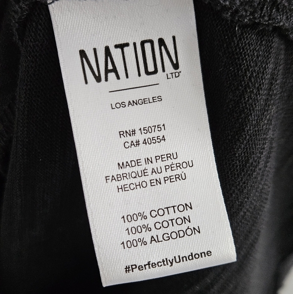 Nation LTD Sydney Gathered Mini Dress Jet Black Size XS Puff Sleeve Neutral - Picture 9 of 11